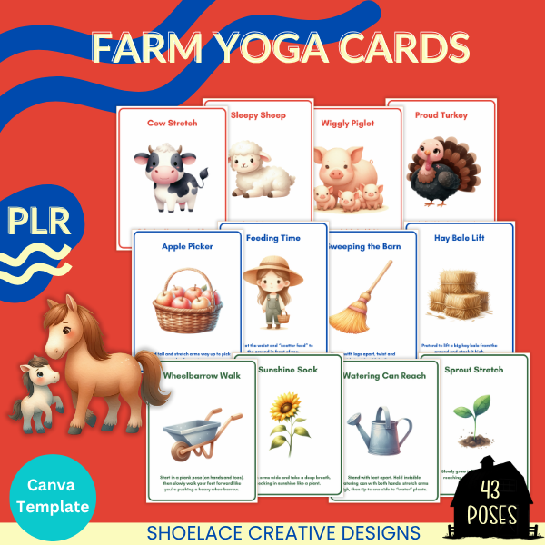 Farm Yoga Cards PLR