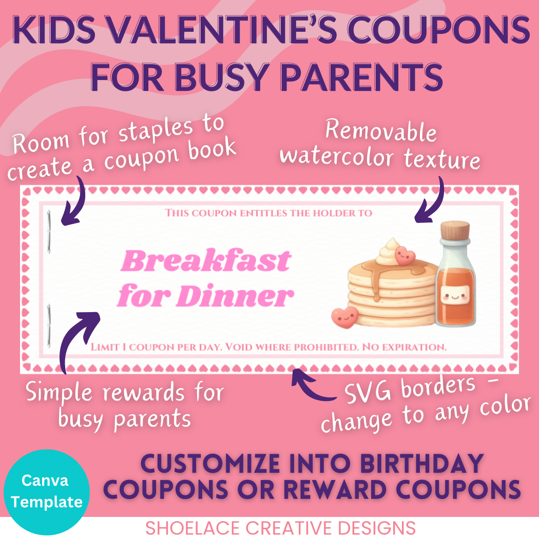 Kids Valentine’s Coupons for Busy Parents