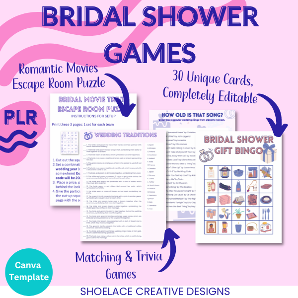 Bridal Shower Games PLR