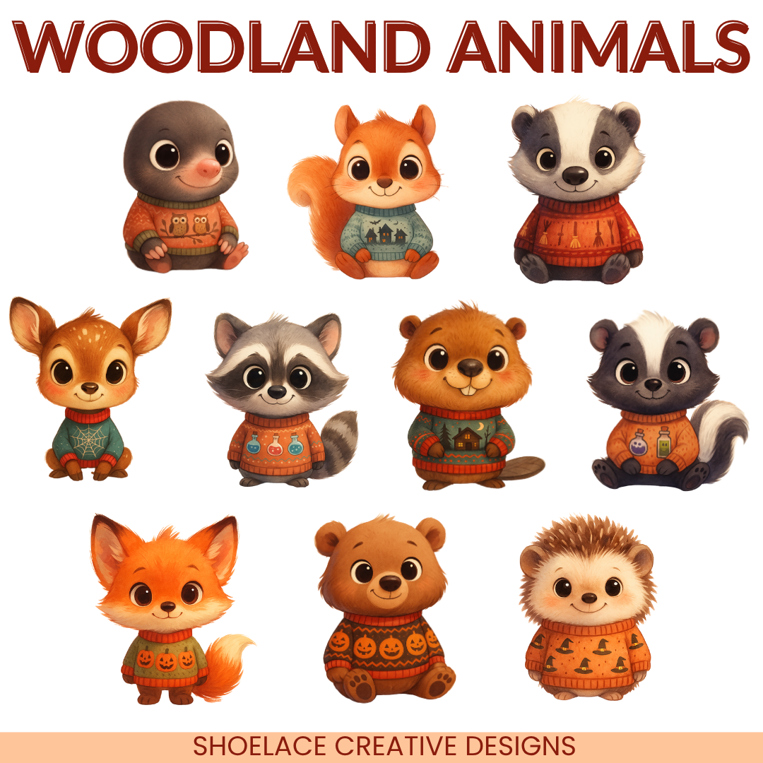 Halloween Sweater Animals Clip Art