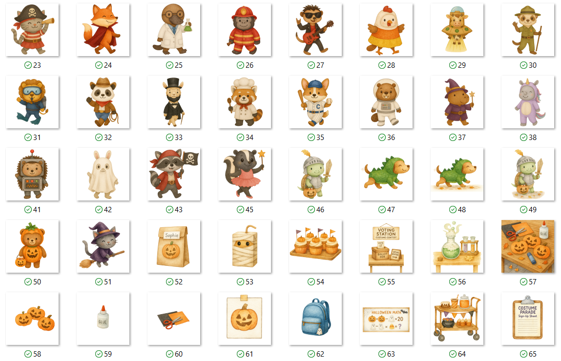 Halloween Costume Parade Clipart