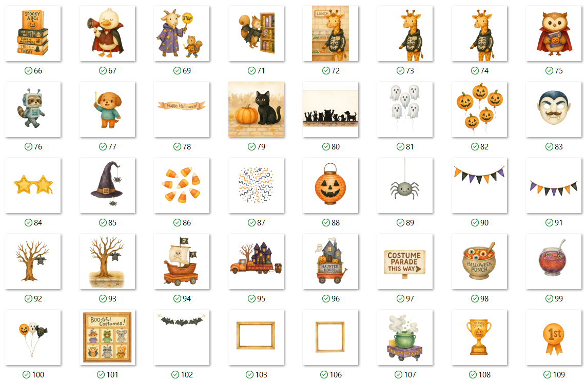 Halloween Costume Parade Clipart