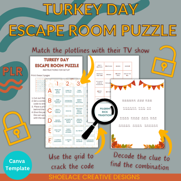 Turkey Day Escape Room Puzzle