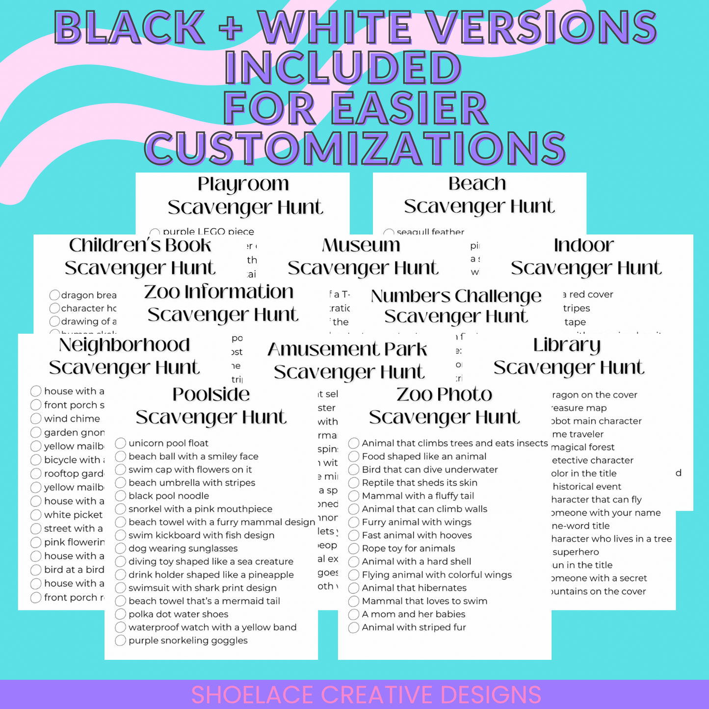 Summertime Scavenger Hunts PLR