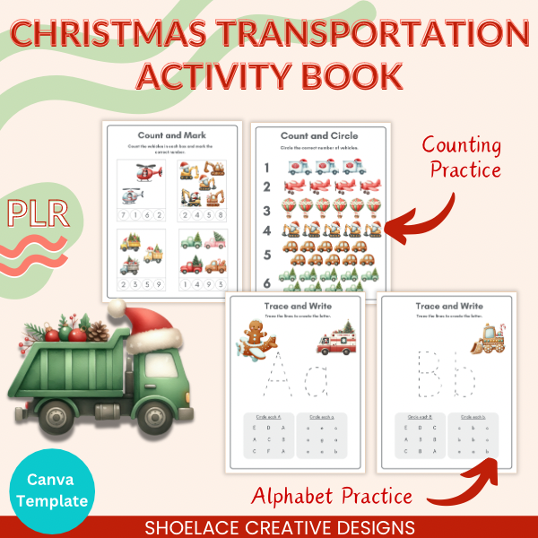 Christmas Transportation Activity Book