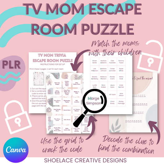 TV Moms Escape Room Puzzle